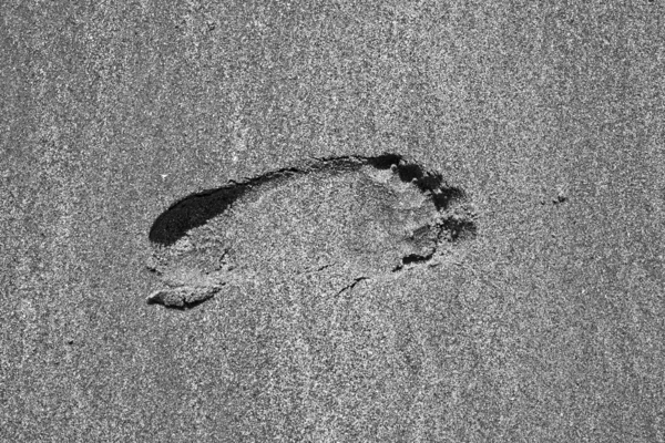 Mark of feet at the beach — Stock Photo, Image