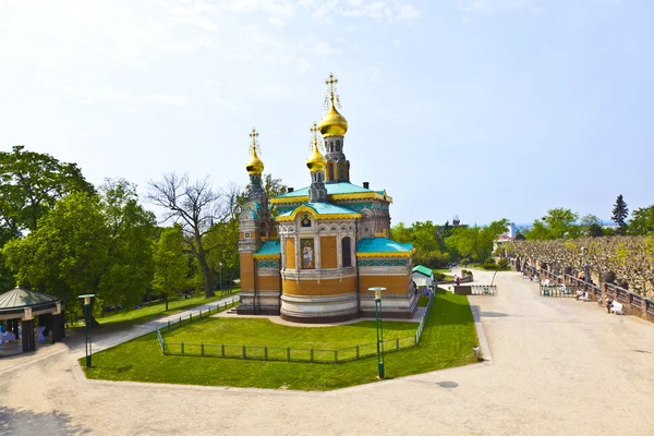 俄罗斯东正教大教堂德国达姆施塔特 — 图库照片