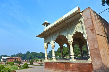 red fort delhi, Hindistan karmaşık Sawan Pavyonu.