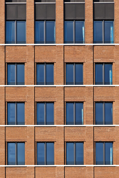 Facade of modern bulding with windows