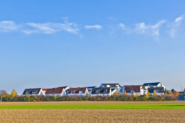 New housing area with field — Stock Photo, Image