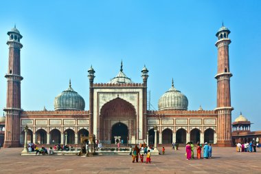 Jama Mescidi Camii, Eski Delhi, Hindistan.