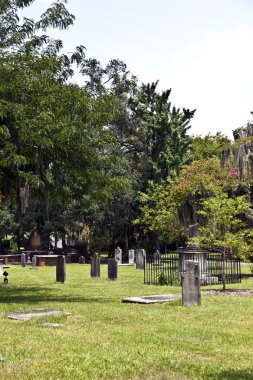 Colonial Park Cemetery in Savannah clipart