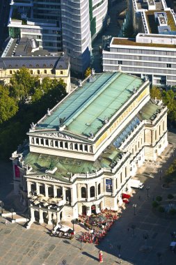 ünlü opera binası Frankfurt, alte oper, Almanya