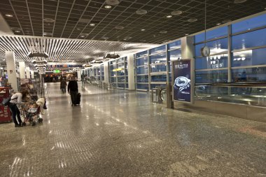 Inside the new Terminal in Frankfurt clipart