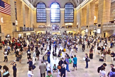 Passengers in Grand Central Station, new York clipart