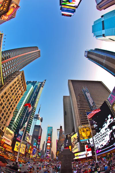 Perspektiv på times square i new york — Stockfoto
