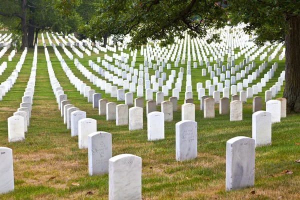 Могильные камни на Арлингтонском национальном кладбище — стоковое фото