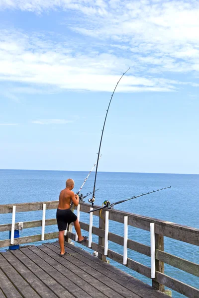 Stock image Old wooden fishing pier in the outer banks