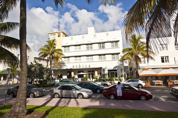 Casas bonitas em estilo Art Deco no sul de Miami — Fotografia de Stock
