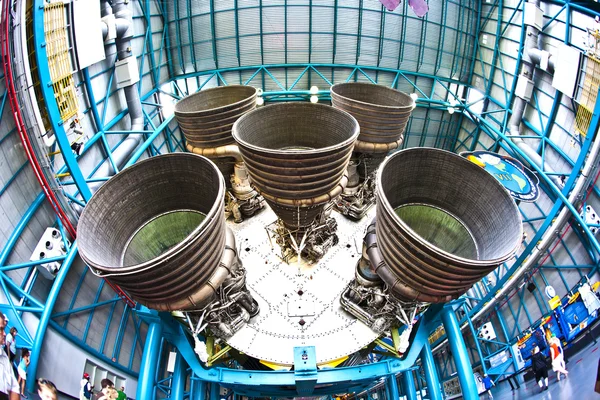 Motory rakety apollo v detrail na apollo space center — Stock fotografie