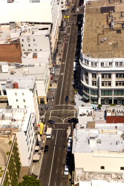 san francisco sokaklarında görünümüne kuşlar