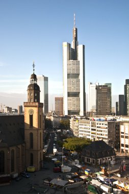 View to skyline of Frankfurt with Hauptwache clipart