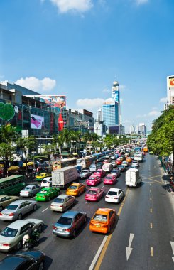 Traffic jam in Bangkok clipart