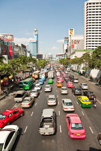 Atasco de tráfico en Bangkok — Foto de Stock
