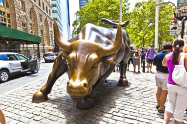 Landmark Charging Bull in Lower Manhattan clipart