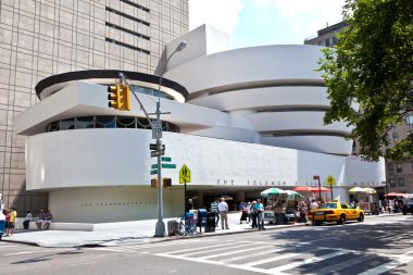 Facade of the Guggenheim Museum clipart