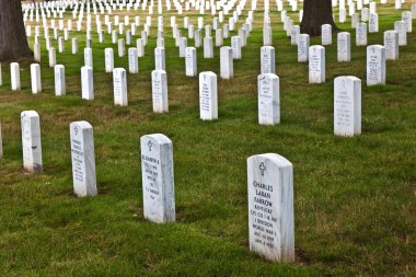 Graves at Arlington national Cemetery in Washington clipart