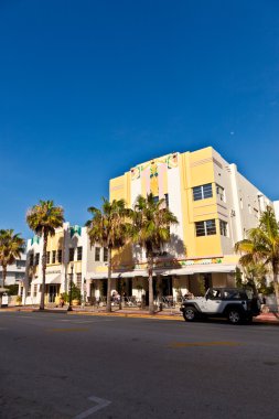 Beautiful houses in Art Deco style in South Miami clipart