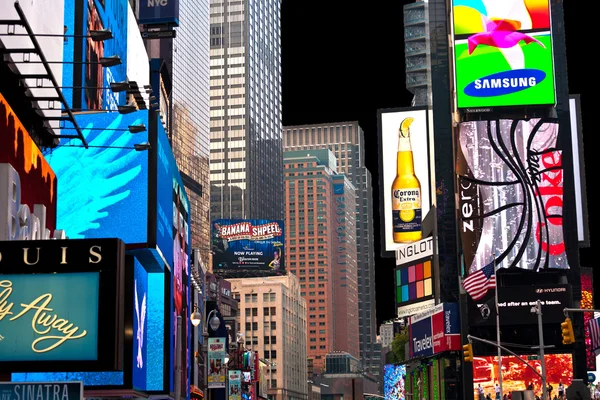 Times Square, featured with Broadway Theaters — Stock Photo, Image
