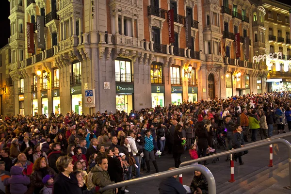 Spettacolo di marionette di notte a Madrid — Foto Stock