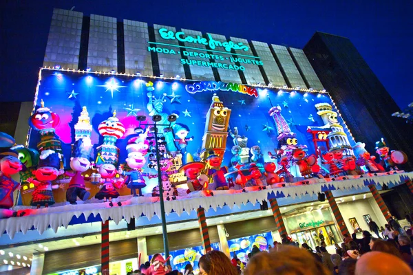 stock image Puppet show by night in Madrid