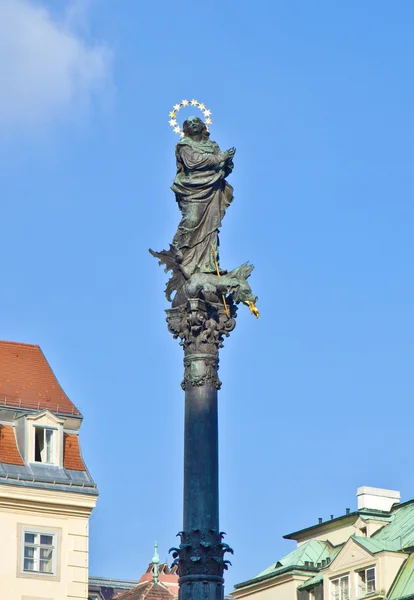Marian kolom in Wenen ben hof — Stockfoto