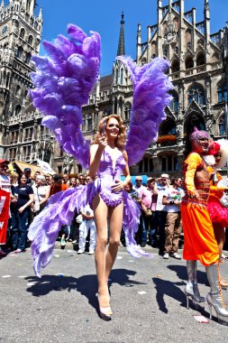 celebrate the Christopher Street Day in Munich with color clipart