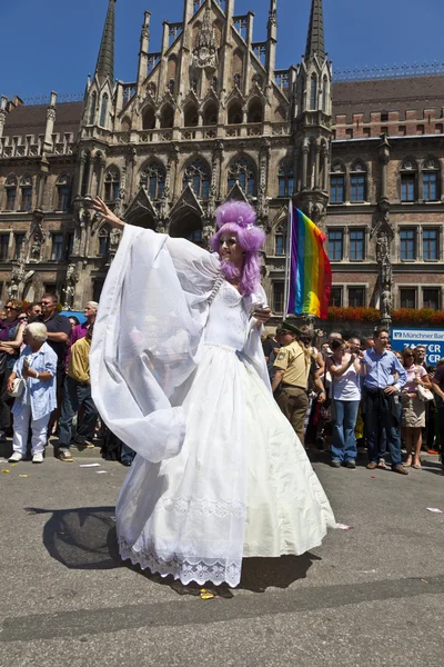 Vieren de christopher street day in München met kleur — Stockfoto