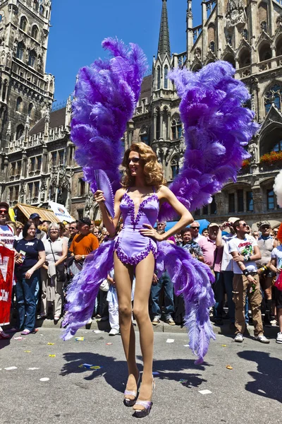 Christopher Street Day in München mit Farbe feiern — Stockfoto