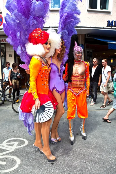 Celebrate the Christopher Street Day in Munich with color — Stock Photo, Image