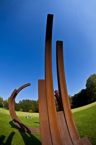 Skulptur biennale Blickachsen i Frankfurt, Tyskland , - Stock-foto