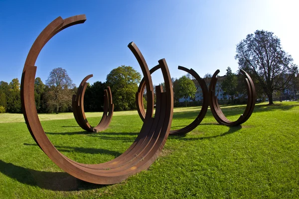 Sculpture biennale Blickachsen in Frankfurt, Germany, — Stock Photo, Image