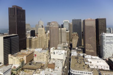 View from the rooftop to the city of San Francisco clipart