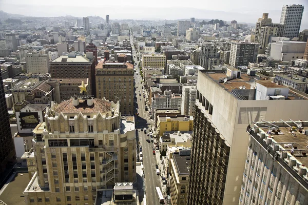 View from the rooftop to the city of San Francisco — Stock Photo, Image