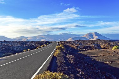 Volcanic area in Timanfaya national park clipart