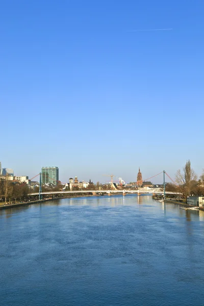 Frankfurt am Main városképe, Németország. — Stock Fotó