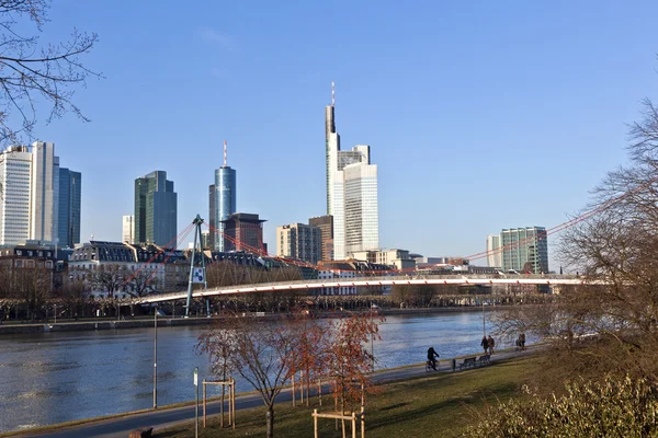 Krajobraz Frankfurtu nad Menem, Niemcy. — Zdjęcie stockowe