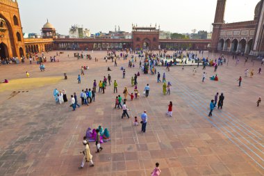 Jama Masjid Mosque, old Delhi, India. clipart