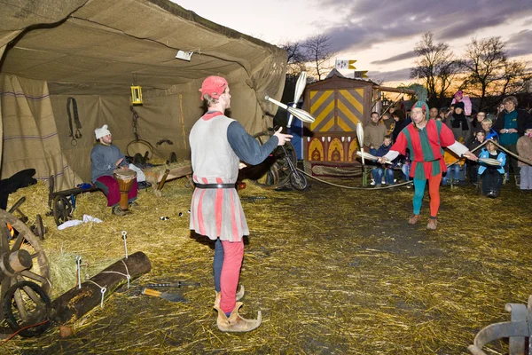 Рыцарский фестиваль в знаменитом Роннебурге — стоковое фото