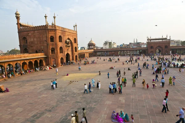 Jama Masjid Moschee, altes Delhi, Indien. — Stockfoto