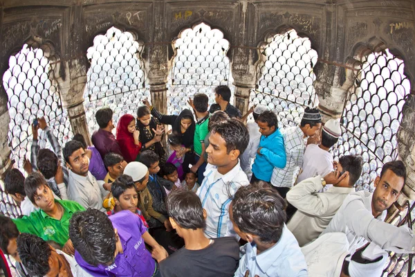 Jama Masjid Moskee, oud Delhi, India. — Stockfoto