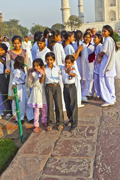 Ινδική επισκεφθείτε Ταζ Μαχάλ στην Ινδία — Φωτογραφία Αρχείου