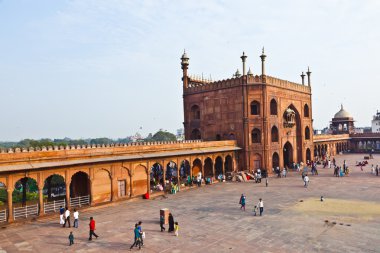Jama Masjid Mosque, old Delhi, India. clipart