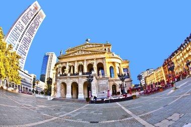 ünlü opera binası Frankfurt, alte oper, Almanya