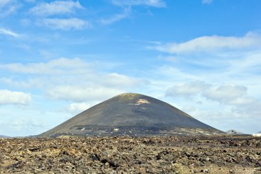 volkanik manzara Timanfaya milli parkta, lanzarote alınan,