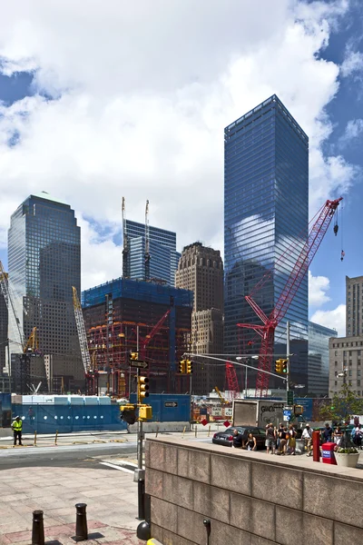 Budowy w ground zero w Nowym Jorku — Zdjęcie stockowe