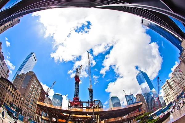 Local de construção no ponto zero em Nova Iorque — Fotografia de Stock
