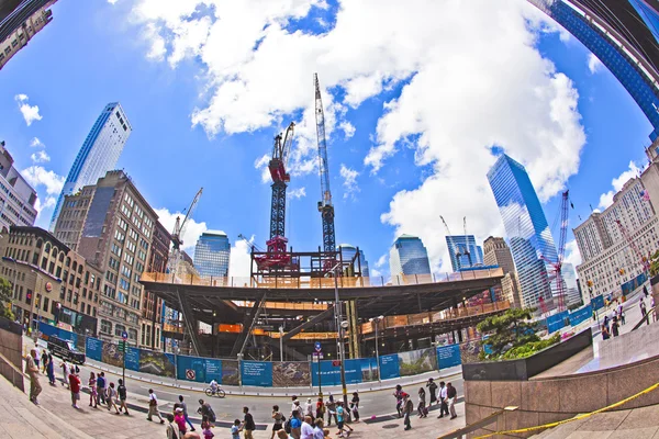 Staveniště na ground zero v new Yorku — Stock fotografie