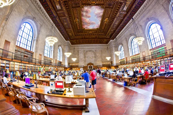 Inside famous old New York Public Library — Stock Photo, Image